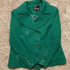 Guess green peacoat
